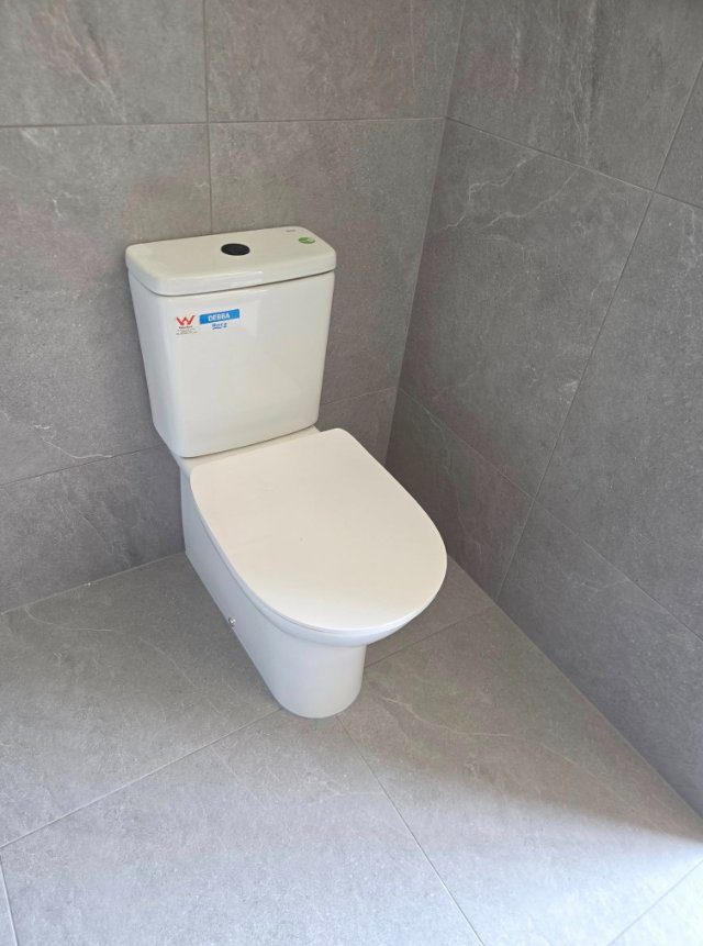 New back-to-wall toilet suite installed